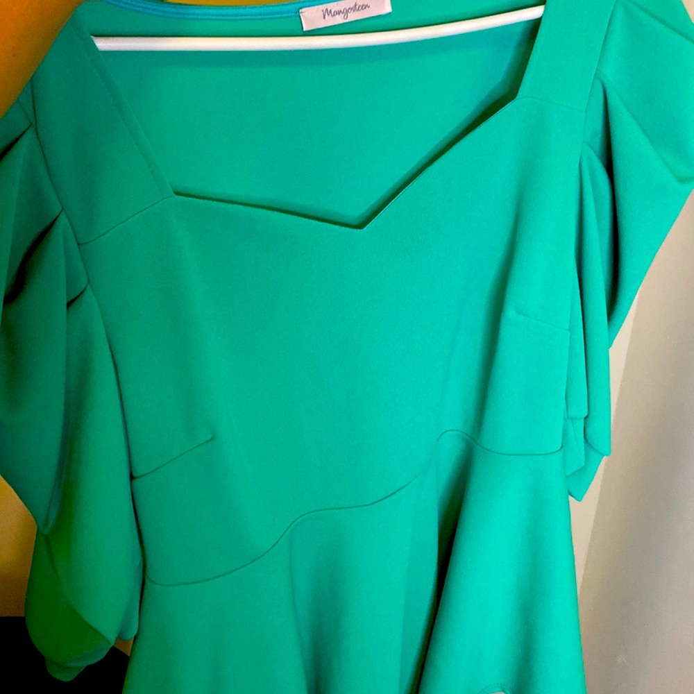 Green Peplum top